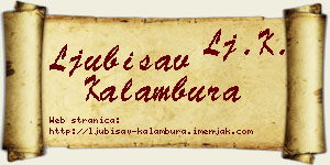 Ljubisav Kalambura vizit kartica